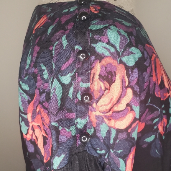 Anthropologie Black Floral Top - Picture 7 of 12